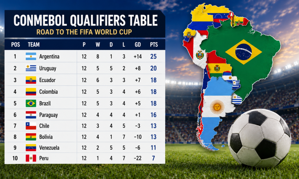 CONMEBOL Qualifiers Table